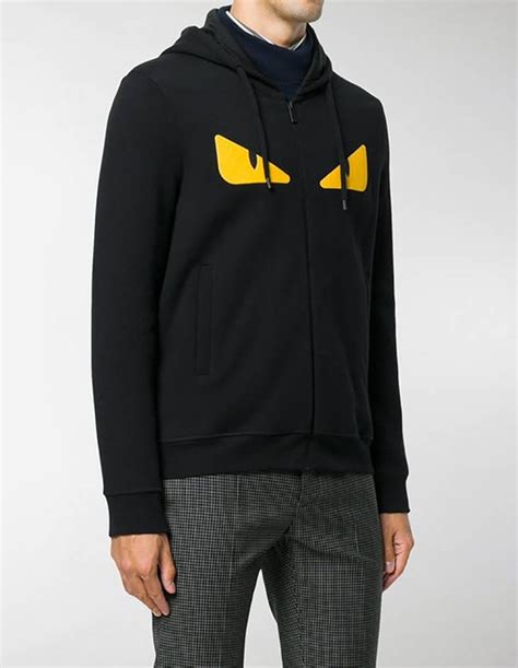 fendi hoodie monster eyes|Fendi zip up hoodie.